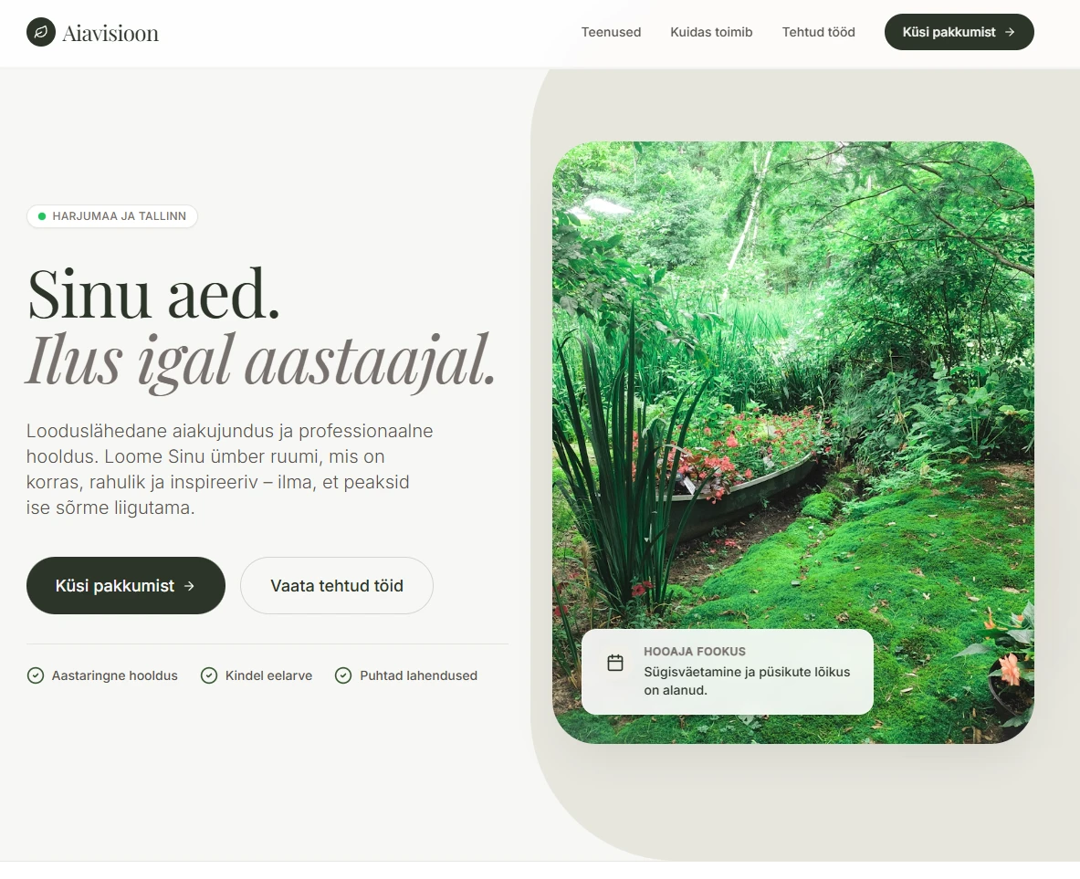 Aiavisioon veebileht